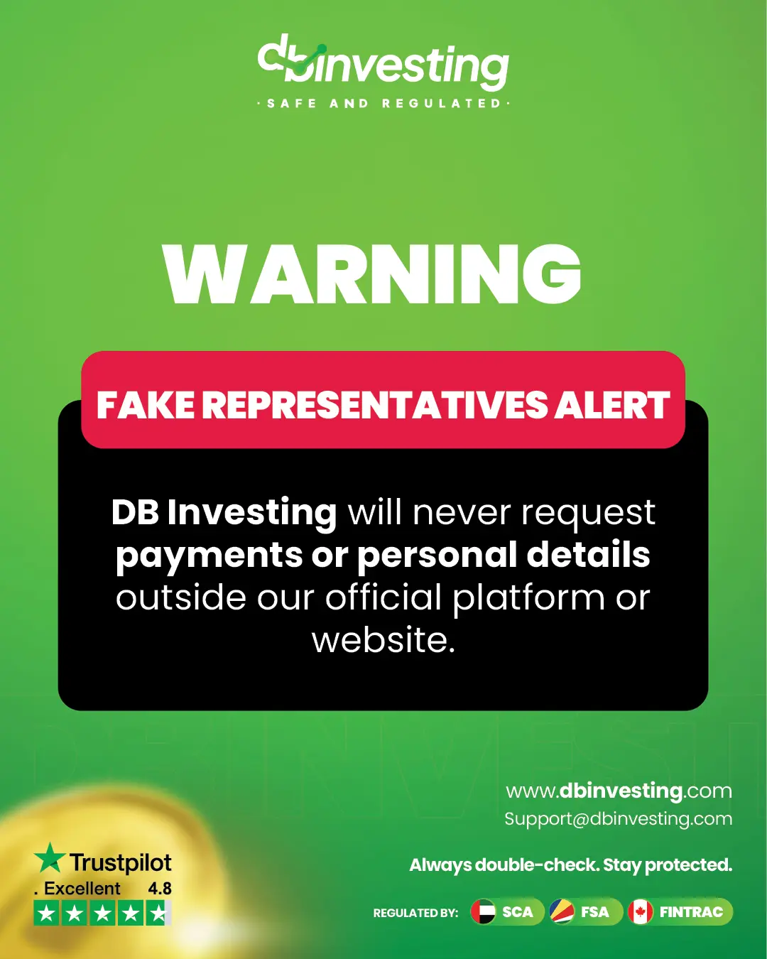 ADVERTENCIA: Alerta de estafa online – Protégete de las actividades fraudulentas que utilizan el nombre DB Investing