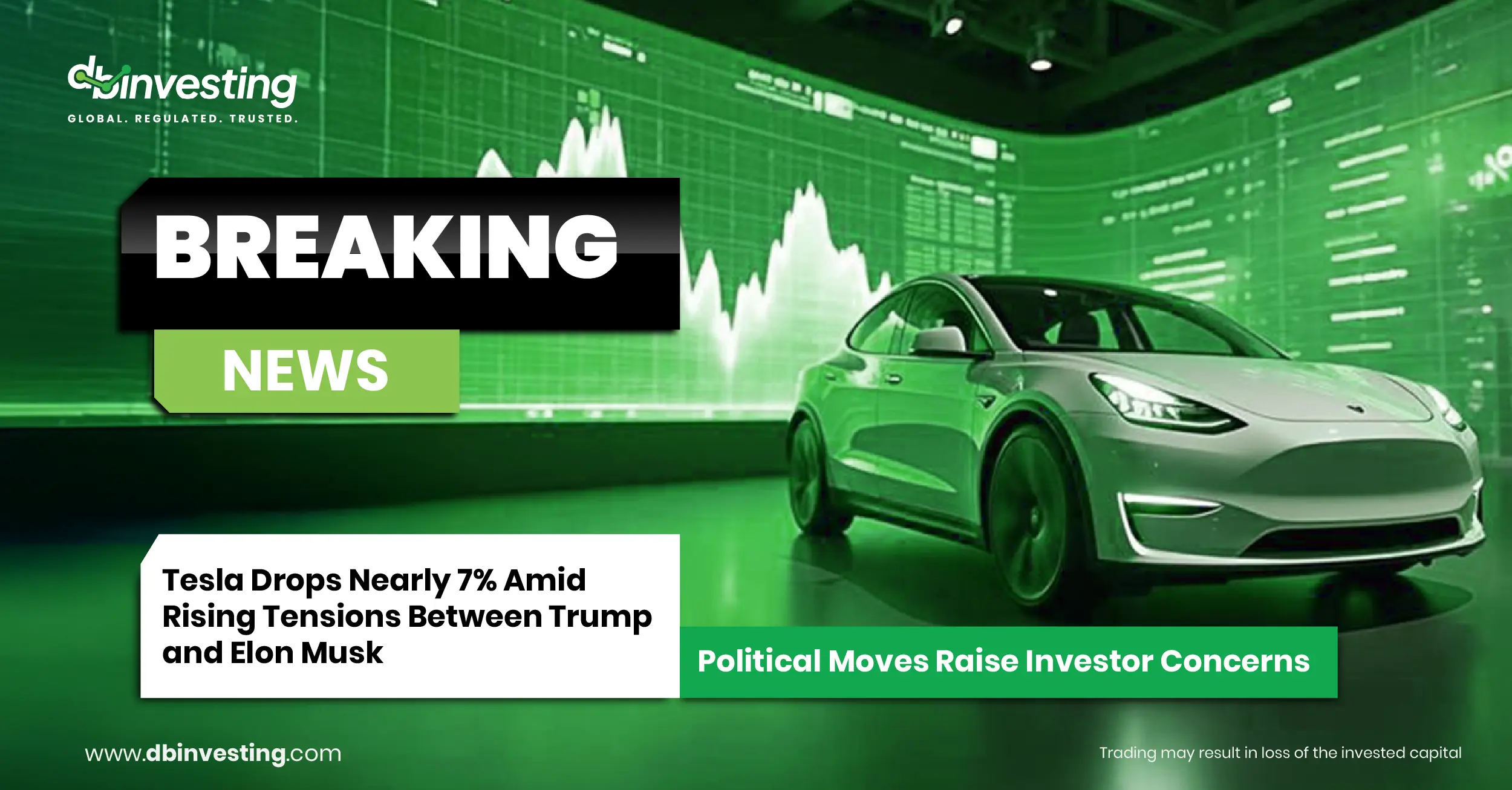 Breaking News: Tesla Drops Nearly 7% Amid Rising Tensions Between Trump and Elon Musk
